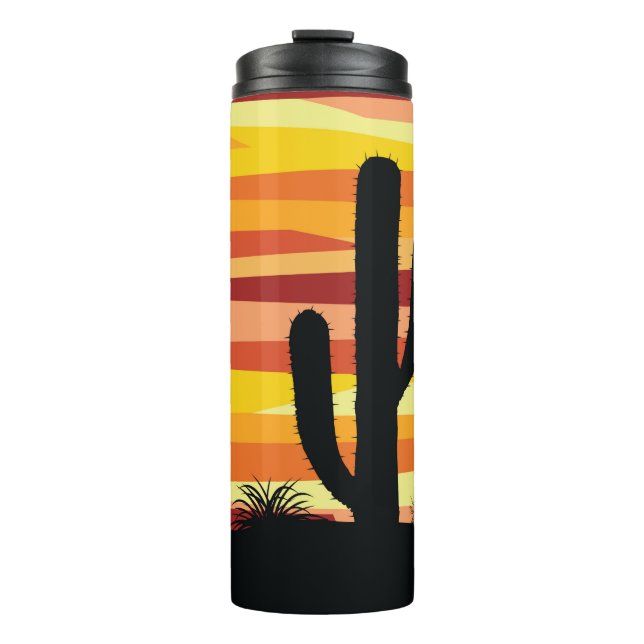 Geometric desert sunset thermal tumbler (Front)