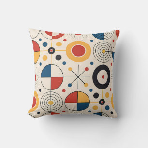 Geometric design eyelet throw pillow
