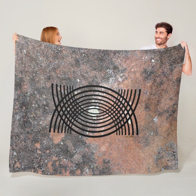 Geometric Design Fleece Blanket (In Situ)