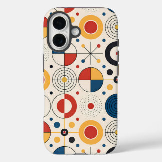 Geometric design fountain iPhone 16 case