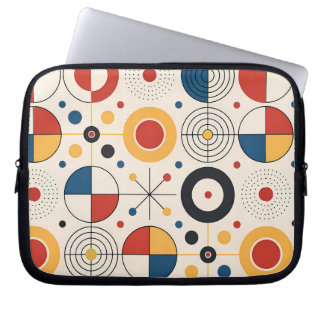 Geometric design fountain laptop sleeve