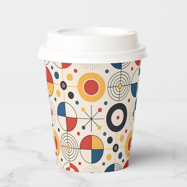 Geometric design glass paper cups (Front)