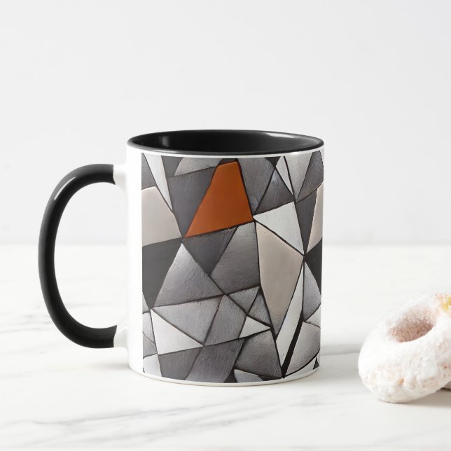 Geometric Design Mug (With Donut)