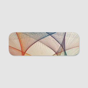 Geometric Design Name Tag