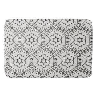 Geometric design of handdrawn scribbles bath mat