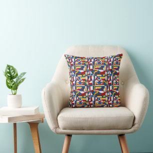 Geometric design seamless pattern throw pillow