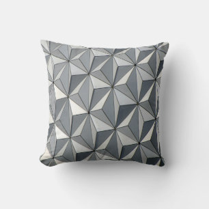 Geometric Design - Silver Throw Pillow