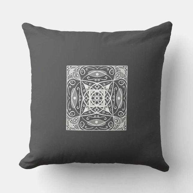Geometric design throw pillow (Front)