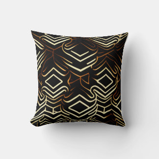 Geometric design throw pillow