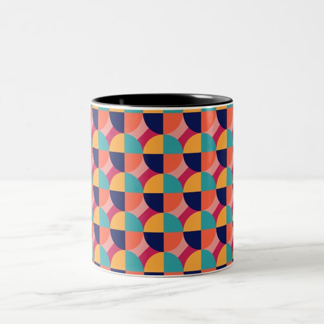 GEOMETRIC DESIGN. Two-Tone COFFEE MUG (Center)
