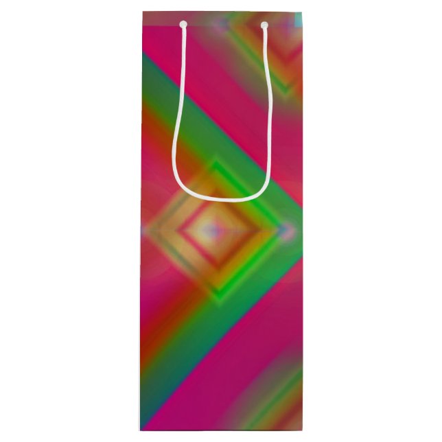Geometric Design Wine Gift Bag (Front)