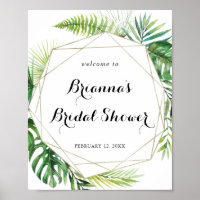 Geometric Destination Bridal Shower Welcome