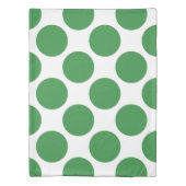 Geometric Diagonal Green Polka Dots on any Colour Duvet Cover (Back)