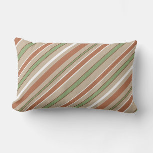 Geometric Diagonal Stripes with any Colour Lumbar Pillow