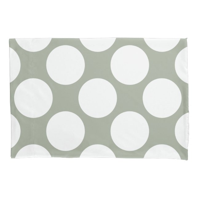 Geometric Diagonal White Polka Dots on any Colour Pillowcase (Front)