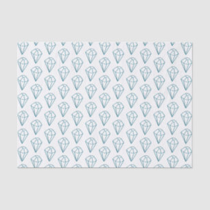 Geometric Diamond Gem Pattern Tissue Paper