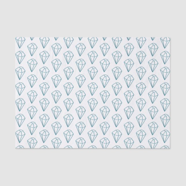 Geometric Diamond Gem Pattern Tissue Paper (Front)