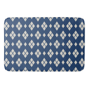 Geometric Diamond Pattern Bath Mat