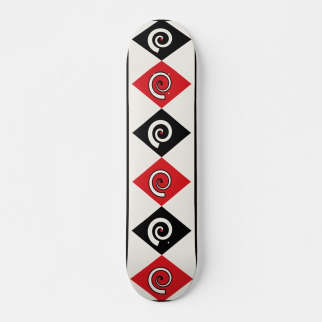 Geometric Diamond Spiral Skateboard (Front)