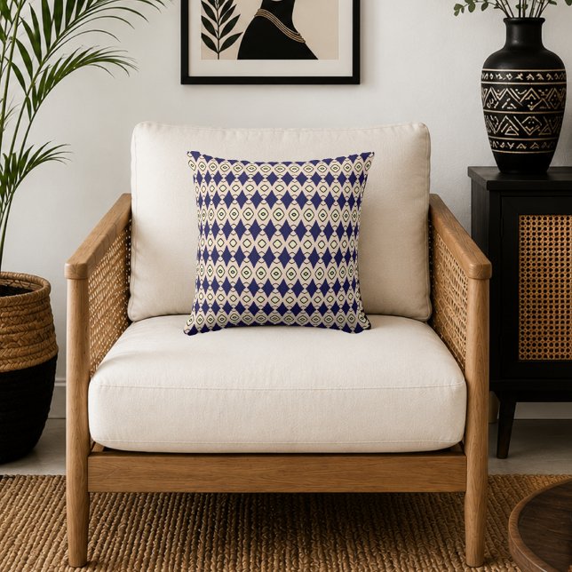 Geometric Diamond Throw Pillow (Creator Uploaded)