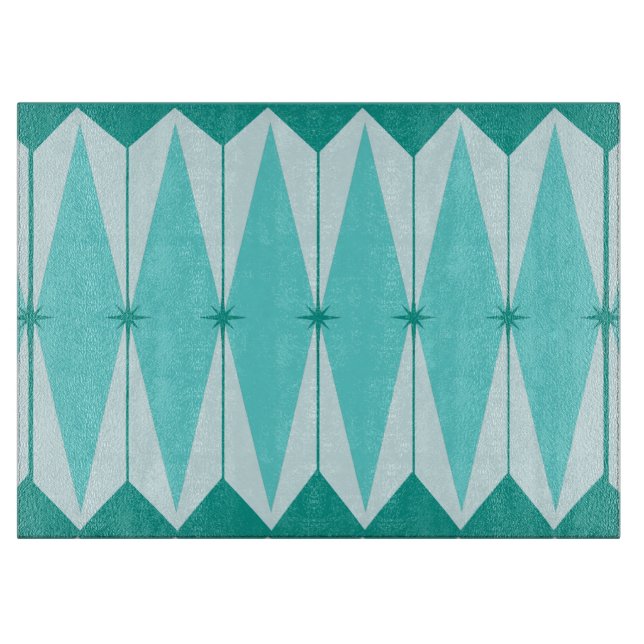 Geometric Diamonds & Starbursts Cutting Board (Front)