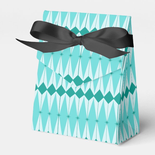 Geometric Diamonds & Starbursts Favour Box (Front Side)