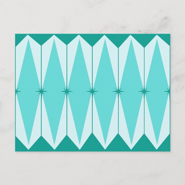 Geometric Diamonds & Starbursts Postcard (Front)