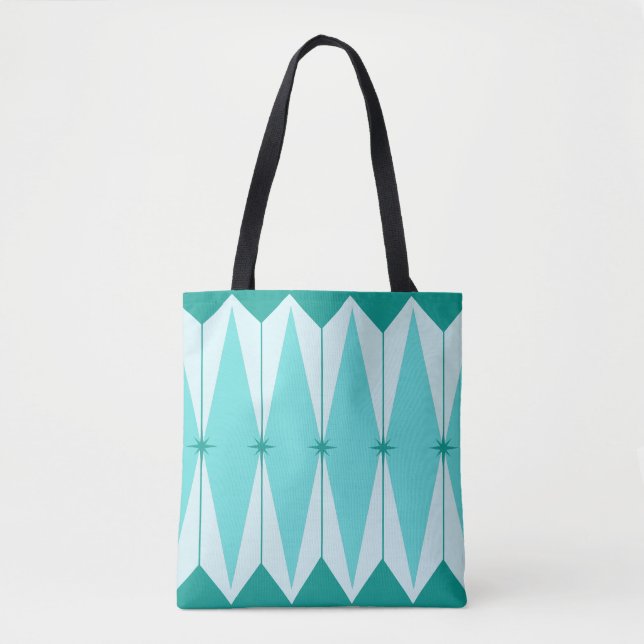Geometric Diamonds & Starbursts Tote Bag (Front)