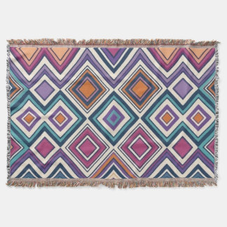 Geometric Diamonds Throw Blanket