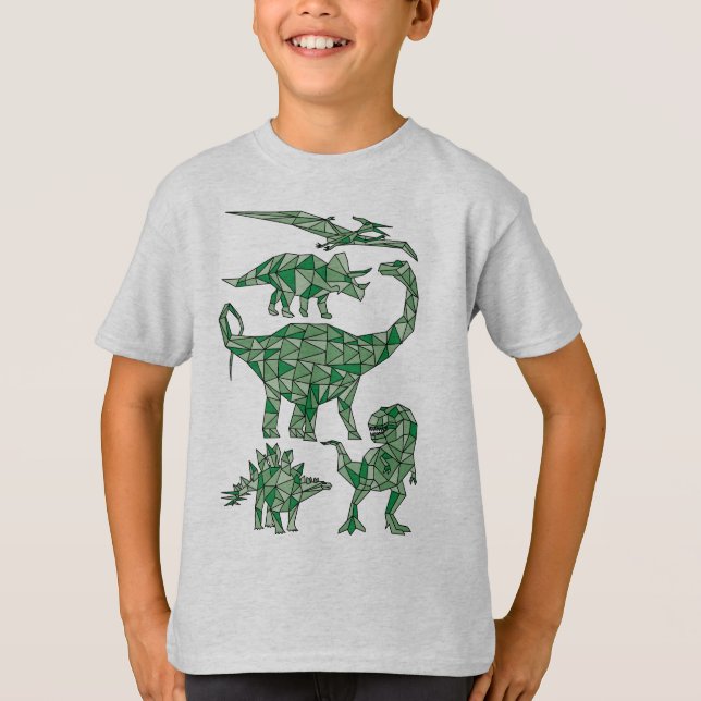 Geometric Dinosaurs T-Shirt (Front)