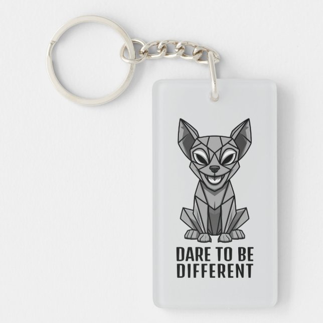 Geometric Dog Keychain (Front)