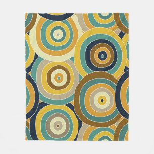 Geometric Doodle: Vibrant Seamless Background Fleece Blanket