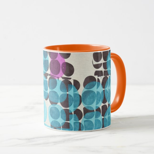 Geometric dots pattern  mug (Front Right)