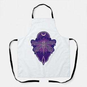 Geometric Dragonfly Mandala Life Flower Symbol Apron