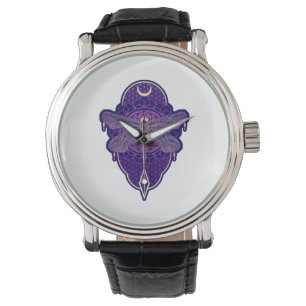 Geometric Dragonfly Mandala Life Flower Symbol Watch