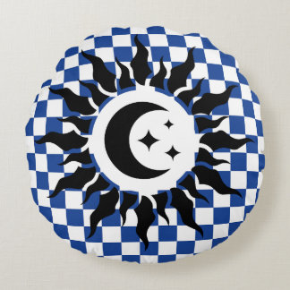 geometric drawing ItalianFreaks Round Pillow