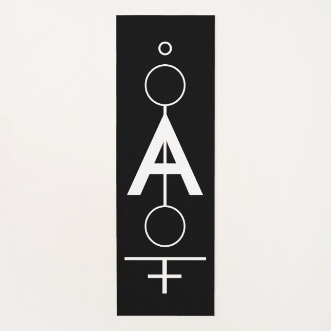 Geometric drawing monogrammed. yoga mat (Front)