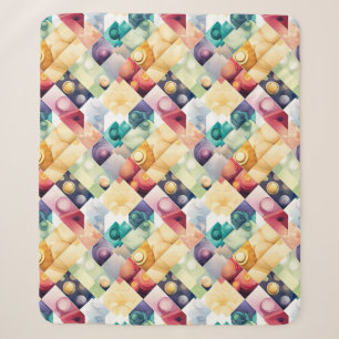 Geometric Drops Sherpa Blanket