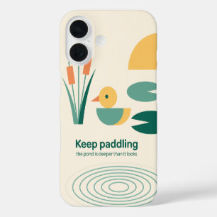 Geometric Duck Pond Ripples Phone Case