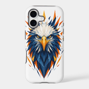 Geometric Eagle Blue and Orange Polygonal Art Case