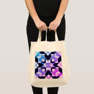 Geometric Eco Grocery Tote Bag