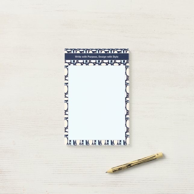 Geometric Elegance Post-it Notes (On Desk)