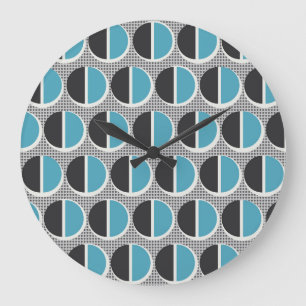 Geometric Elegance: Vintage Pattern Design. Large Clock