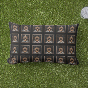 Geometric Elegancy Outdoor Lumbar Pillow