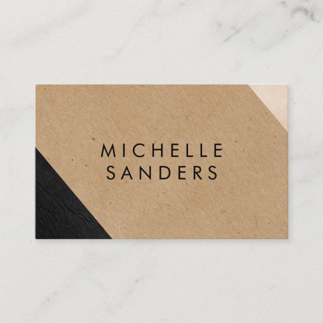 Geometric Elegant Colour Block Modern Business Card (Front)