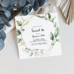 Geometric Elegant Gold Sweet 16 Birthday Party Invitation<br><div class="desc">This geometric elegant gold sweet 16 birthday party invitation is perfect for a simple birthday. The design features hand-painted botanical green eucalyptus leaves,  adorning a gold geometric frame.</div>