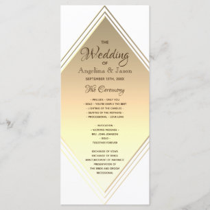 Geometric Elegant Wedding Program