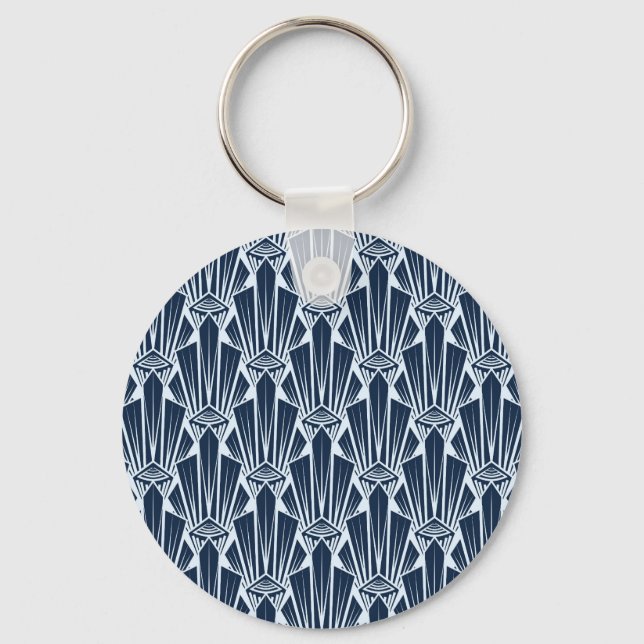 Geometric Elements: Stylized Modern Pattern Keychain (Front)