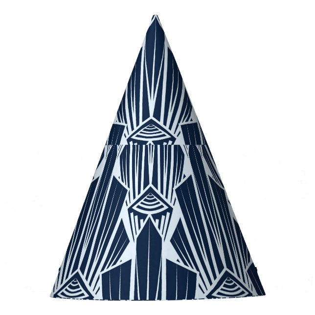 Geometric Elements: Stylized Modern Pattern Party Hat (Front)