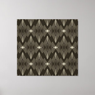 Geometric elements, vintage seamless ornament. canvas print